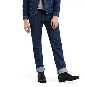 501® Original Levis® Fit Men's Straight Leg Button Fly Jeans(Dark Stonewash0194)